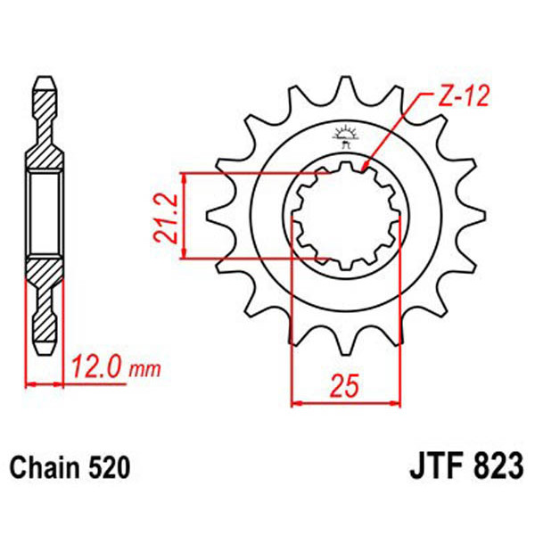 JT JT Gear Box Sprockets G/B 823-14